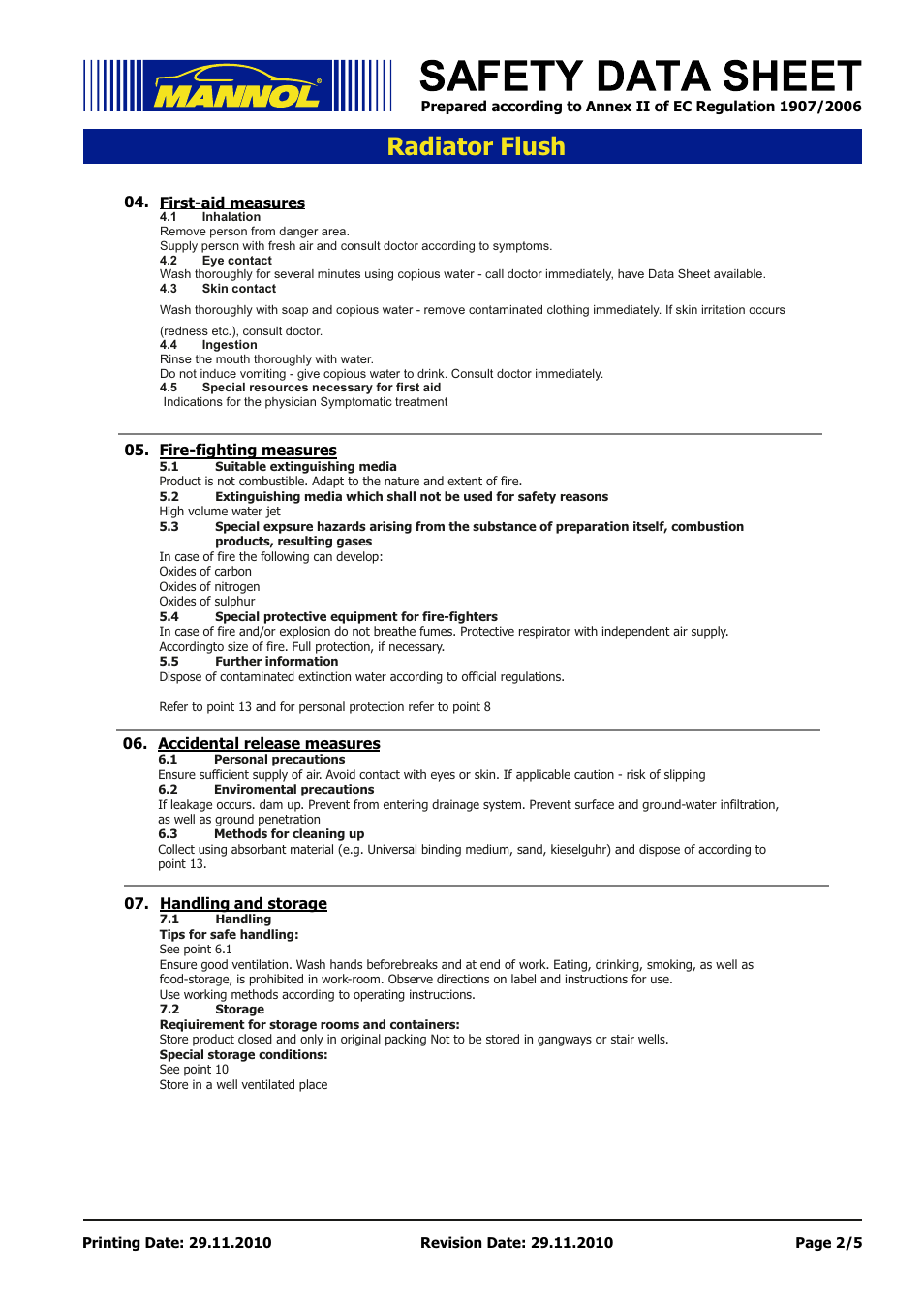 Seite 2, Radiator flush | SCT-Germany RADIATOR FLUSH User Manual | Page 2 / 5