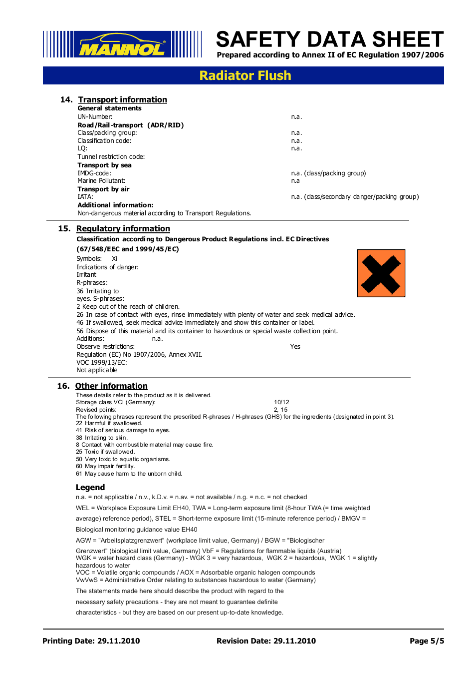 Seite 5, Radiator flush | SCT-Germany RADIATOR FLUSH User Manual | Page 5 / 5