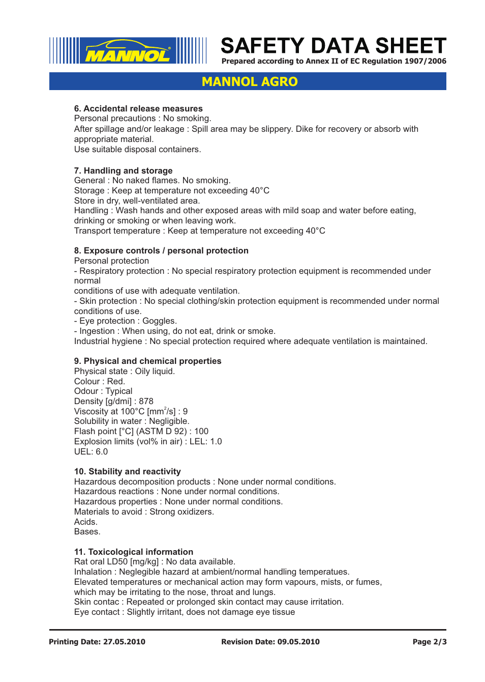 Mannol agro | SCT-Germany AGRO API TC User Manual | Page 2 / 3