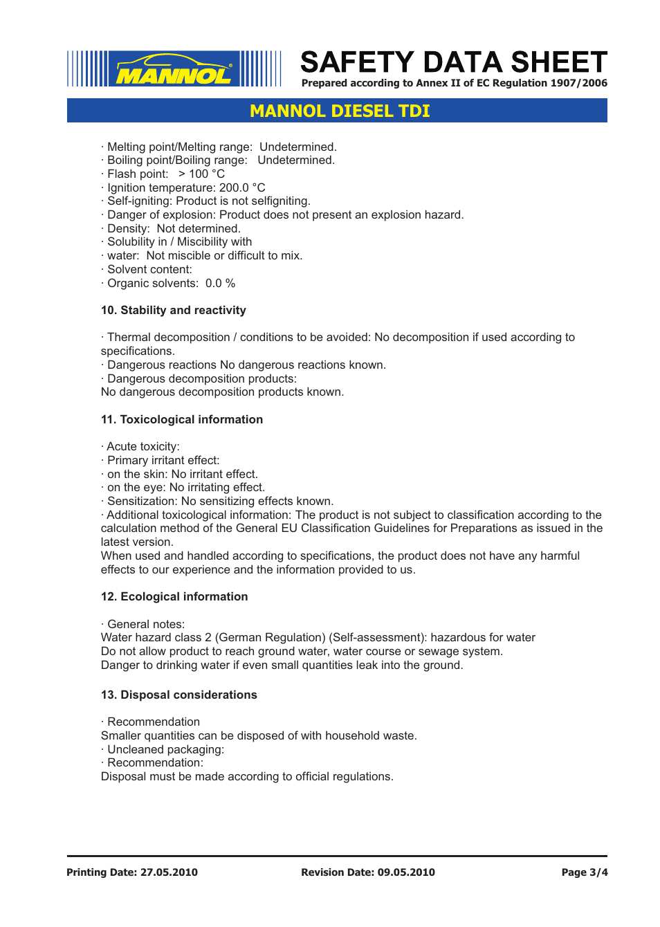 Mannol diesel tdi | SCT-Germany DIESEL TDI SAE 5W-30 API CF_SM User Manual | Page 3 / 4