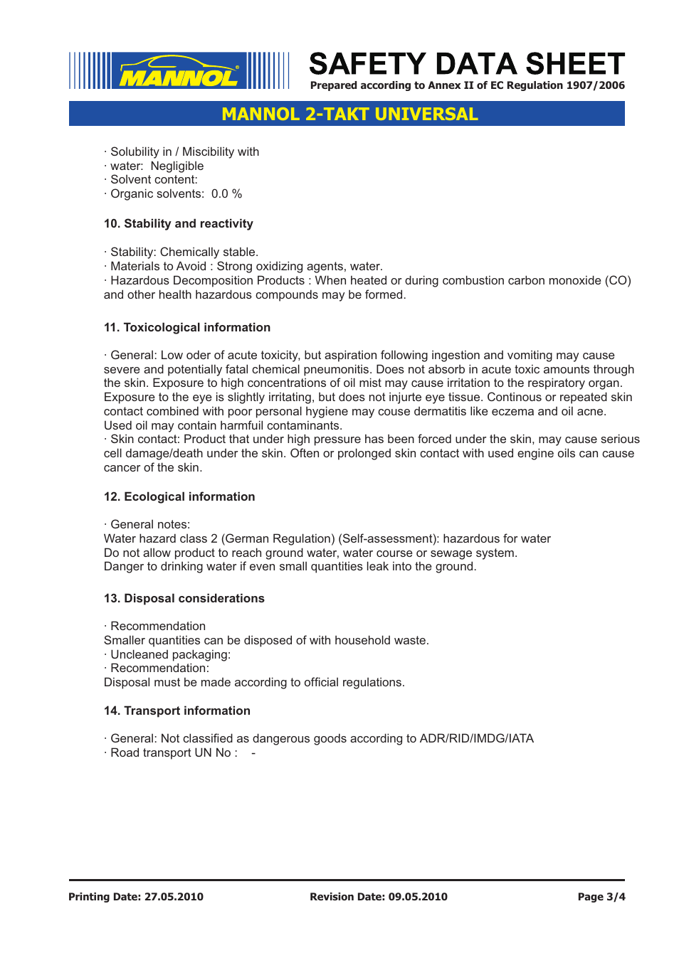 Mannol 2-takt universal | SCT-Germany 2-TAKT UNIVERSAL API TC User Manual | Page 3 / 4