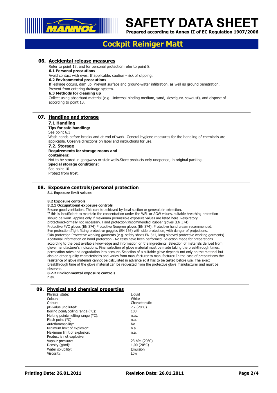 Seite 2, Cockpit reiniger matt | SCT-Germany COCKPIT-REINIGER Effekt MATT User Manual | Page 2 / 4