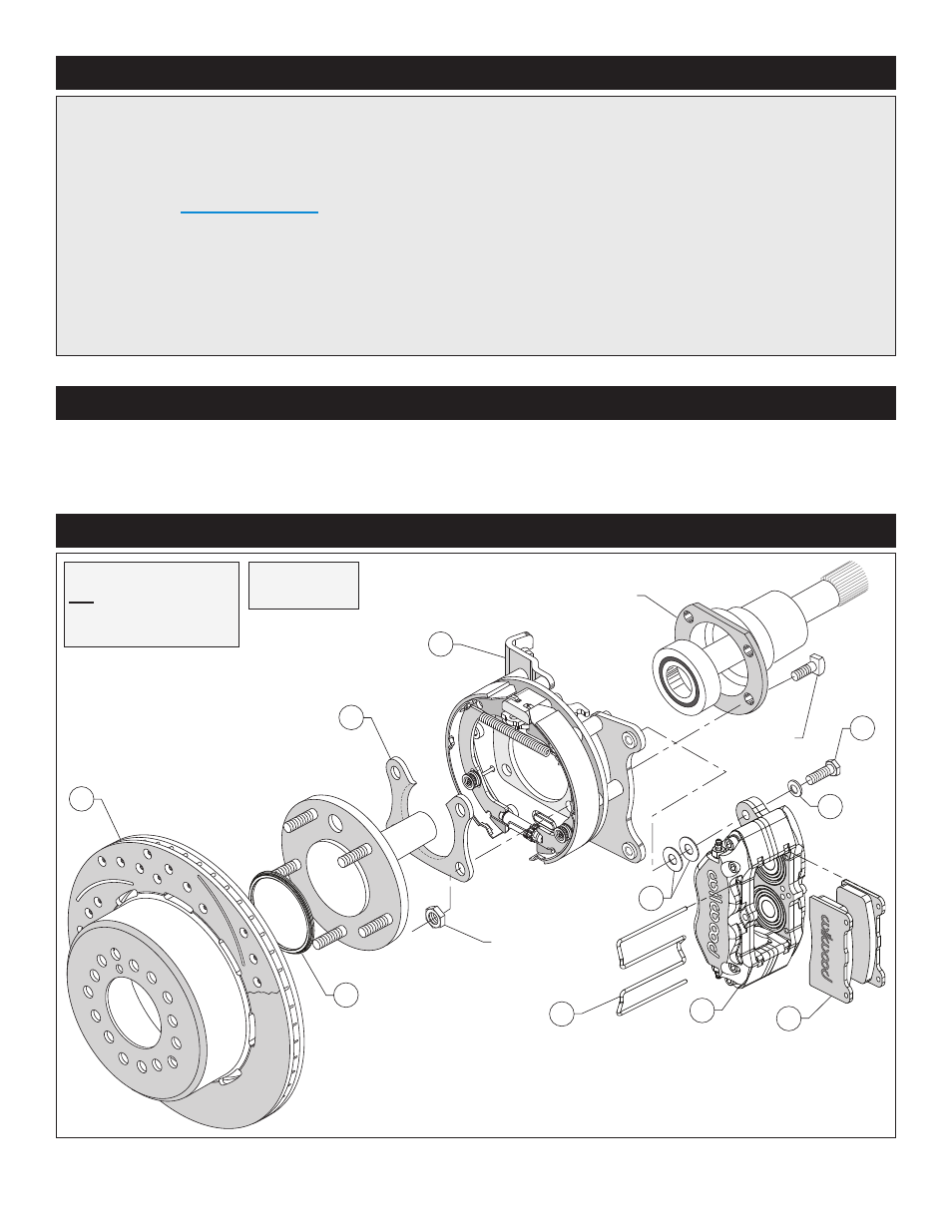 Exploded assembly diagram, Important notice - read this first, Photographic tip | Wilwood Dynapro Dust-Boot Rear Parking Brake Kit User Manual | Page 2 / 10