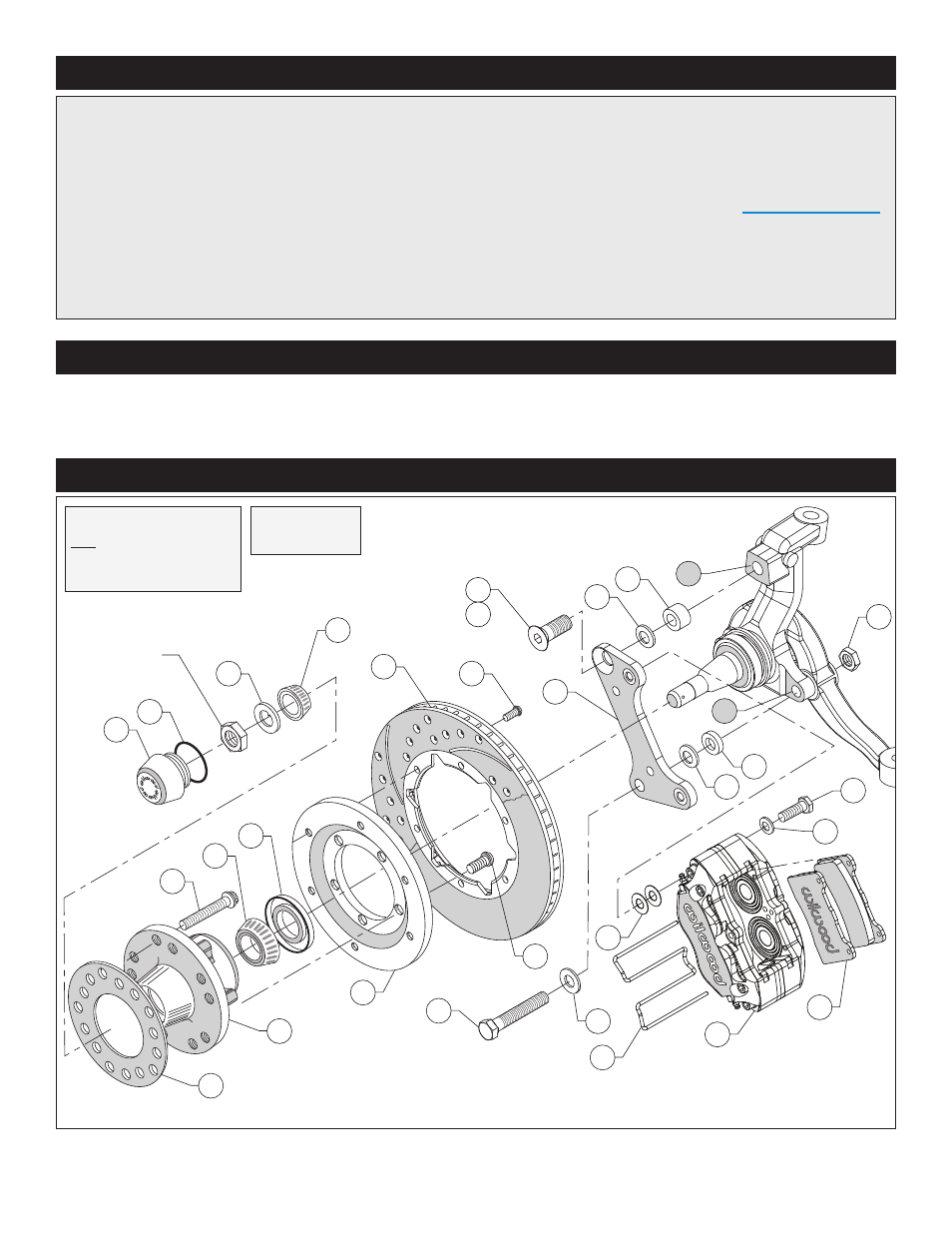 Exploded assembly diagram, Important notice - read this first, Photographic tip | Wilwood Dynapro Dust-Boot Pro Series Front Brake Kit User Manual | Page 2 / 9