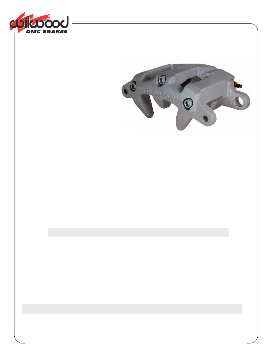 Wilwood GM III Single Piston Floater User Manual | 2 pages