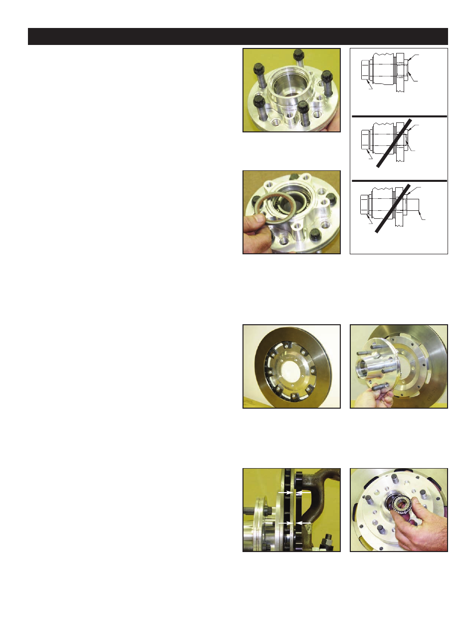 Assembly instructions (continued) | Wilwood Dynapro Dust-Boot Big Brake Front Brake Kit (Hub) User Manual | Page 5 / 9