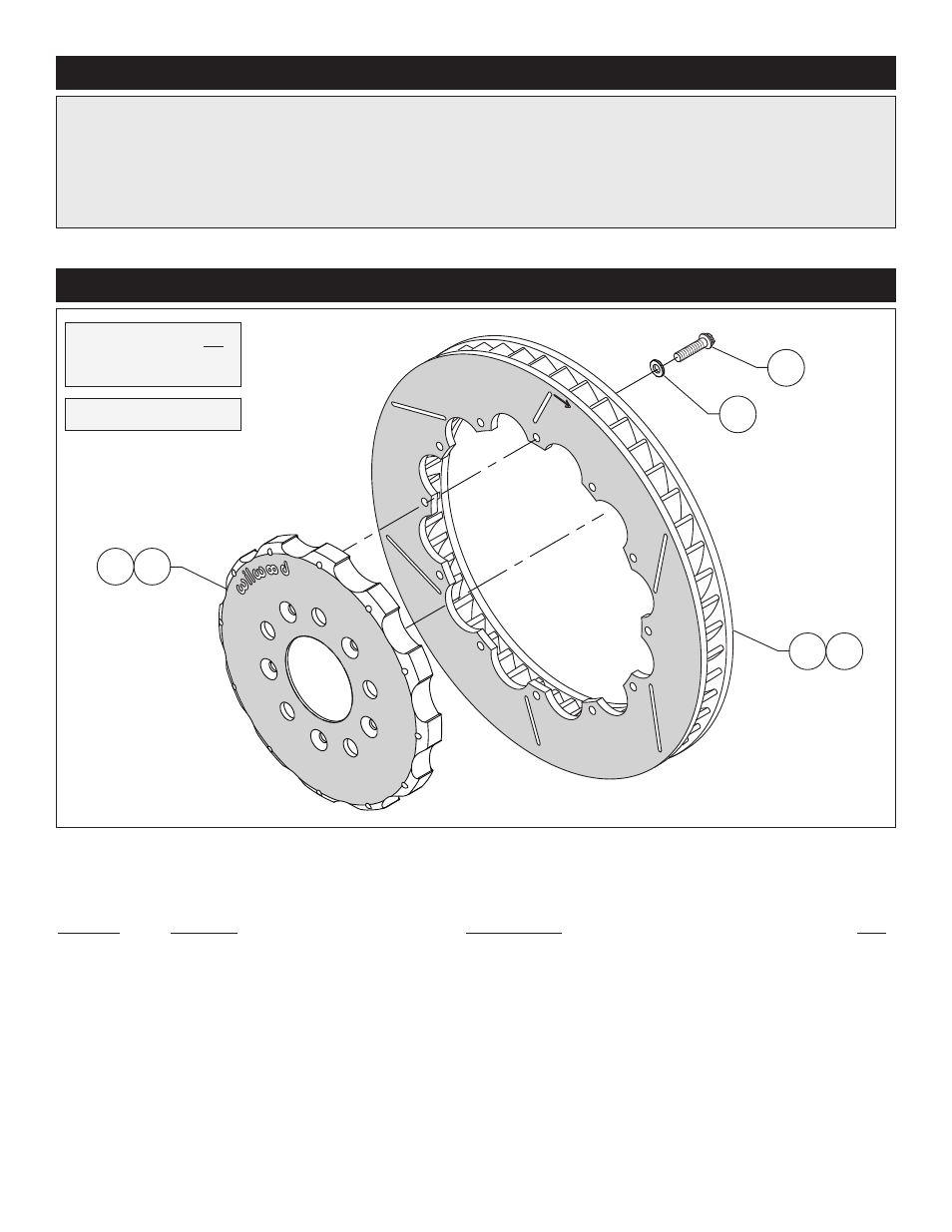 Exploded assembly diagram and parts list, Important notice - read this first | Wilwood Promatrix Front and Rear Replacement Rotor Kit User Manual | Page 2 / 5
