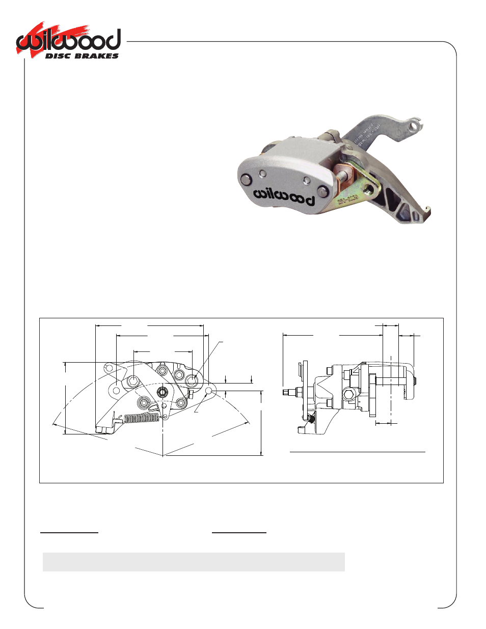 Wilwood MC4 Mechanical User Manual | 1 page