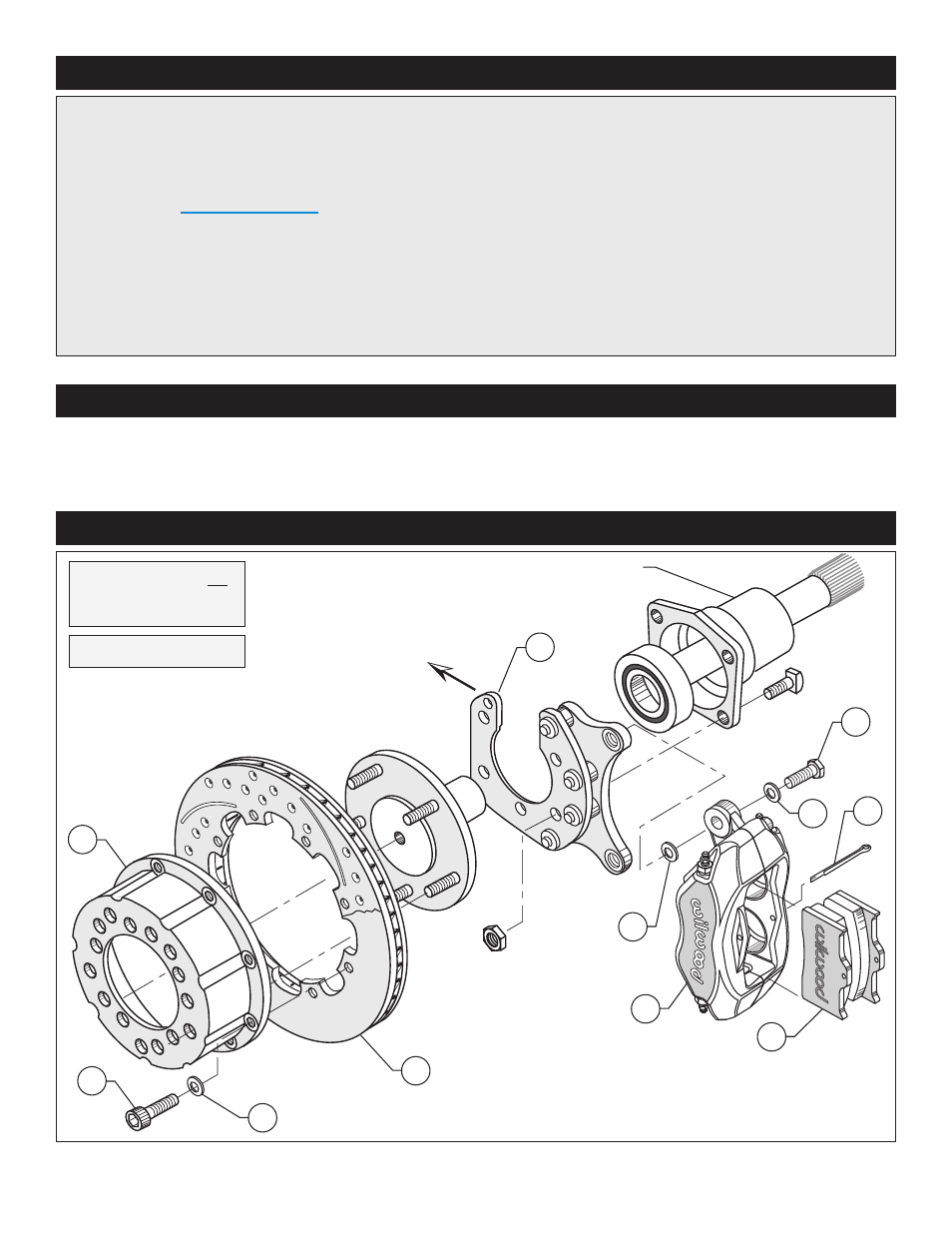 Exploded assembly diagram and parts list, Important notice - read this first, Photographic tip | Wilwood Forged Dynalite Pro Series Rear Brake Kit User Manual | Page 2 / 8