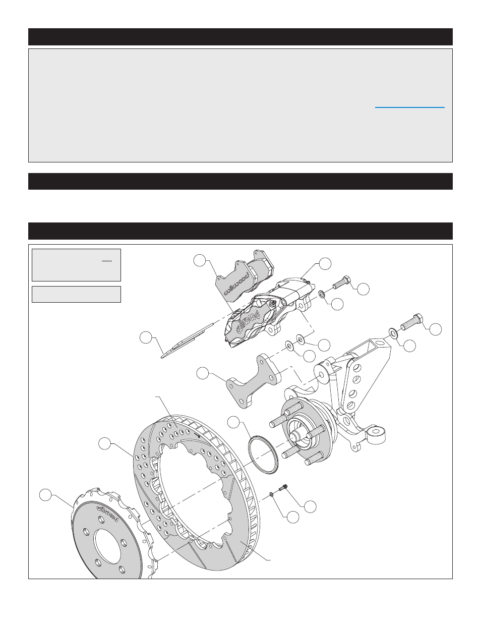 Exploded assembly diagram, Important notice - read this first, Photographic tip | Wilwood Dynapro 6 Big Brake Front Brake Kit (Hat) User Manual | Page 2 / 8