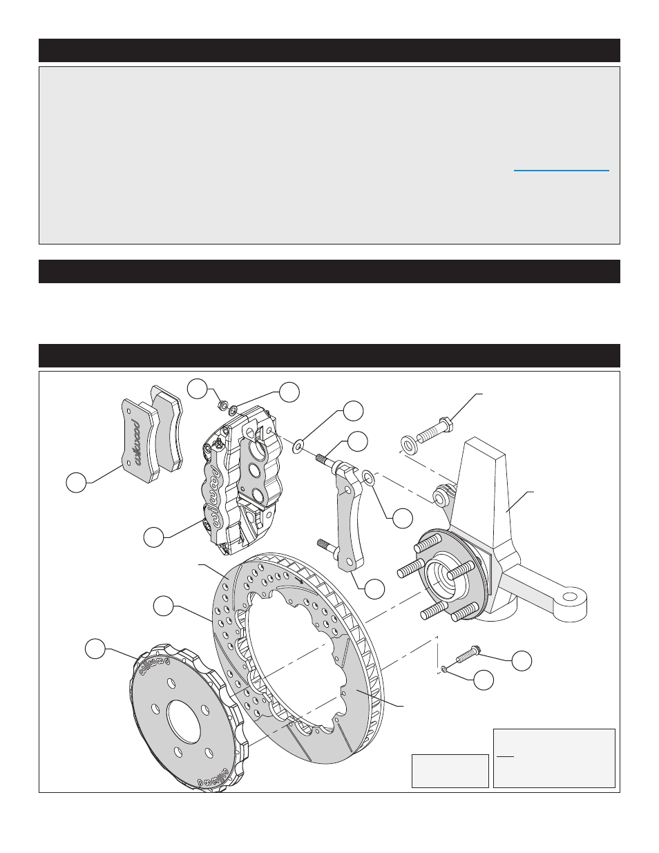 Exploded assembly diagram, Important notice - read this first, Photographic tip | Wilwood W6A Big Brake Front Brake Kit User Manual | Page 2 / 7