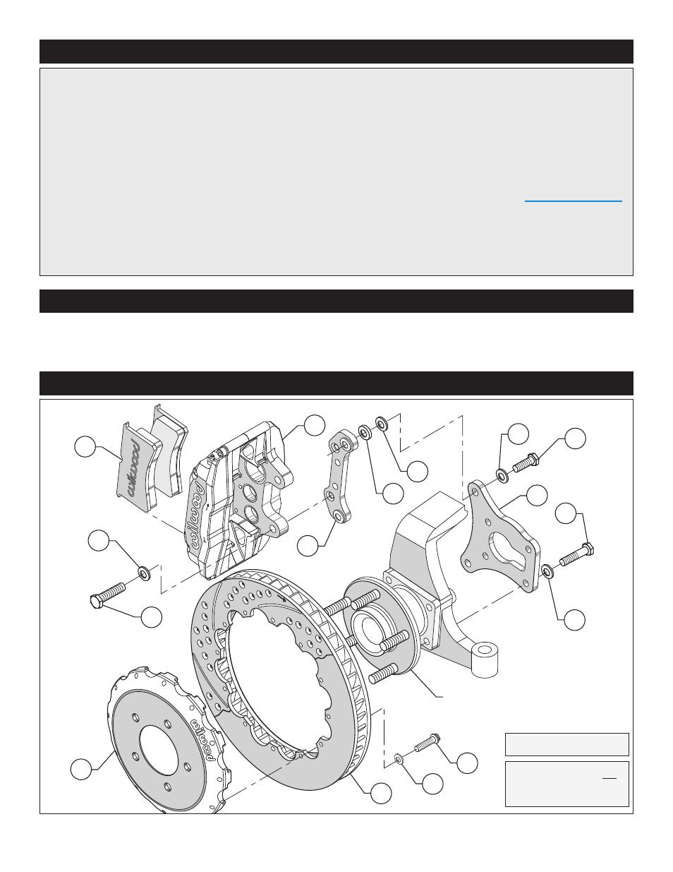 Exploded assembly diagram, Important notice - read this first, Photographic tip | Wilwood Superlite 6 Big Brake Front Brake Kit (Hat) User Manual | Page 2 / 7