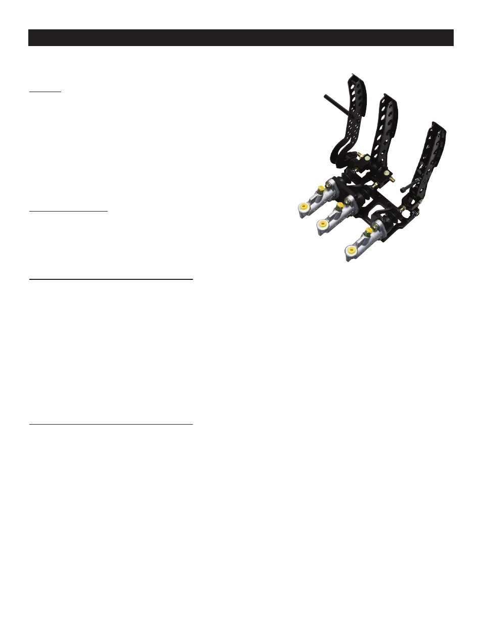 General information and assembly instructions | Wilwood Brake, Clutch and Throttle Pedal-w_o Throttle Link Description User Manual | Page 2 / 6