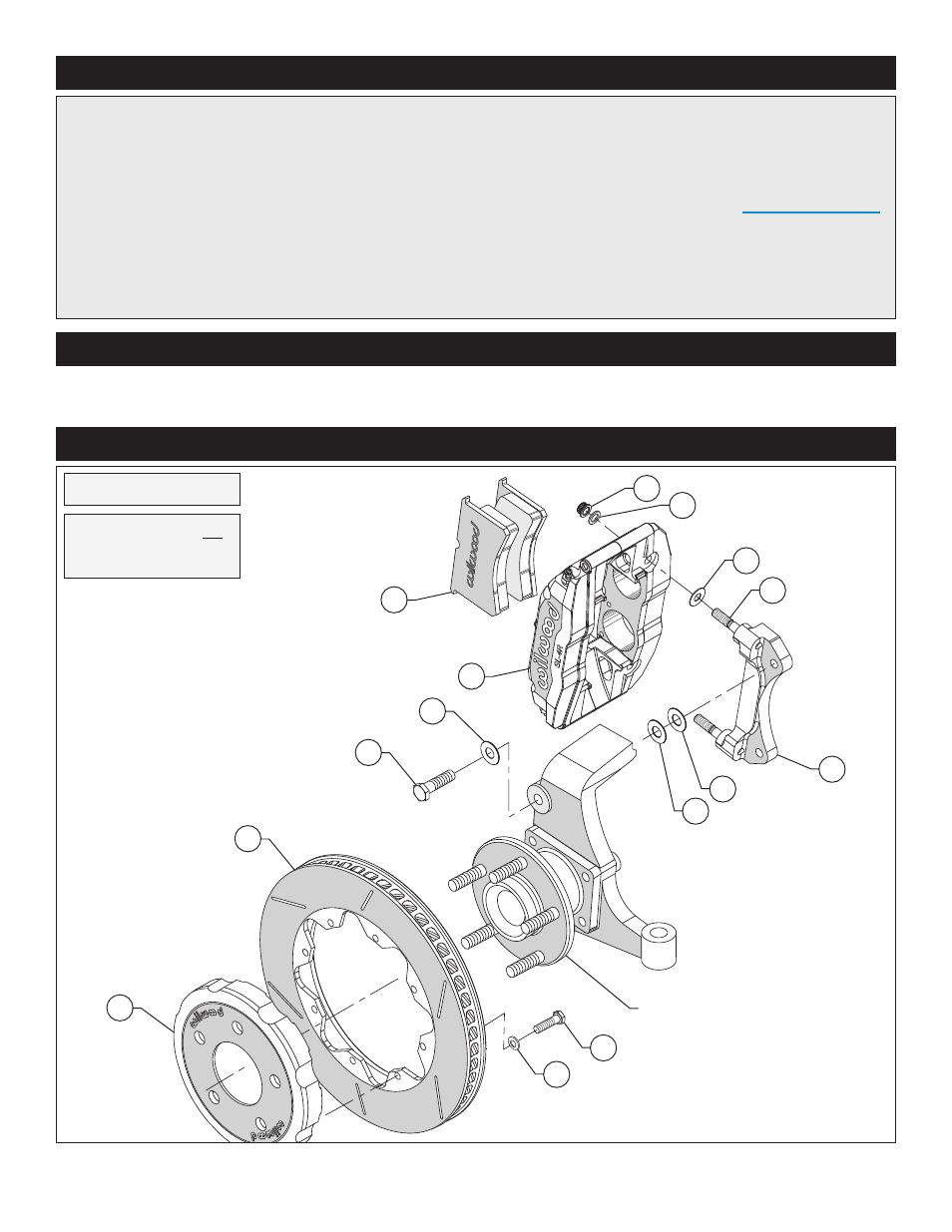 Exploded assembly diagram, Important notice - read this first, Photographic tip | Wilwood Superlite 4R Big Brake Front Brake Kit (Race) User Manual | Page 2 / 7