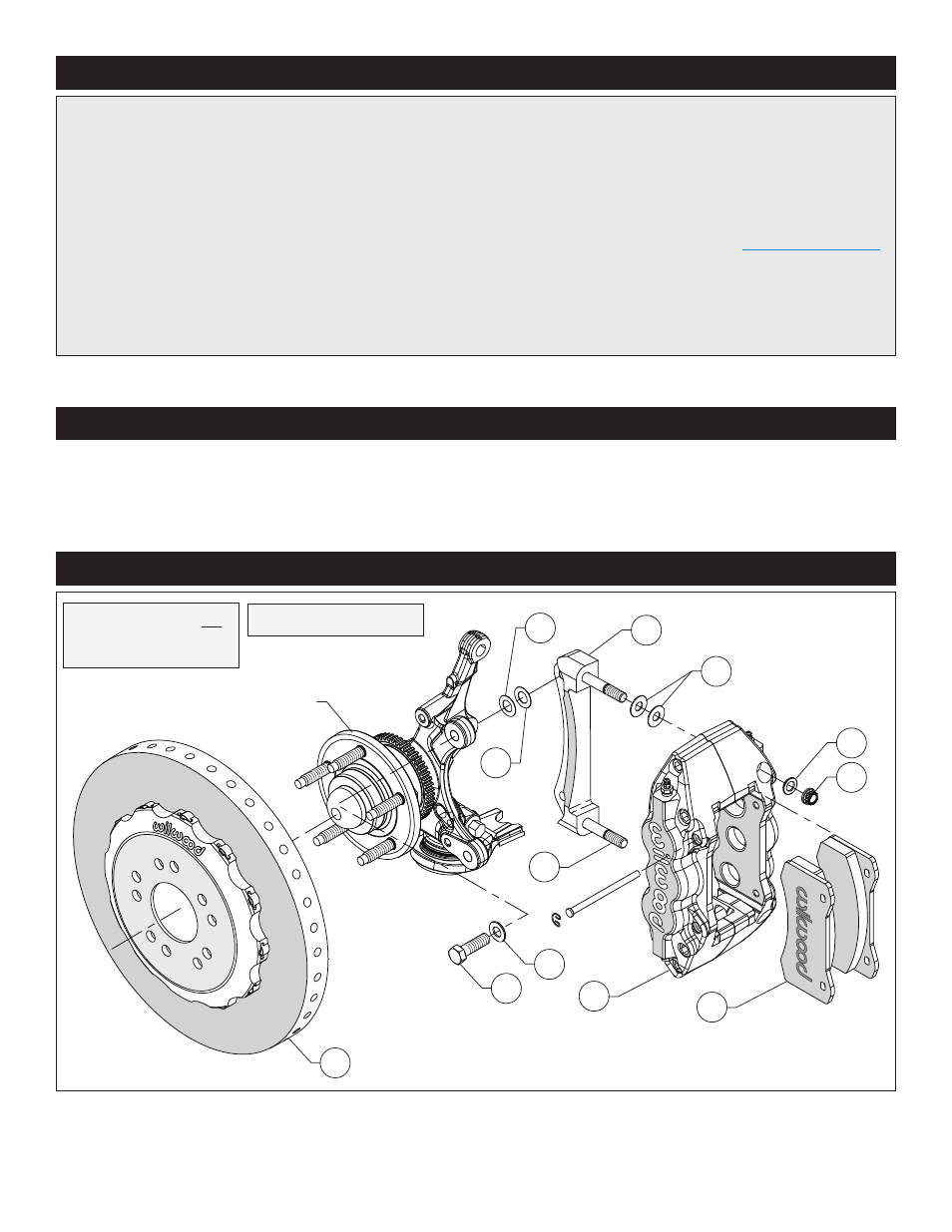 Exploded assembly diagram, Important notice - read this first, Photographic tip | Wilwood W6A WCCB Carbon-Ceramic Big Brake Front Brake Kit User Manual | Page 2 / 8