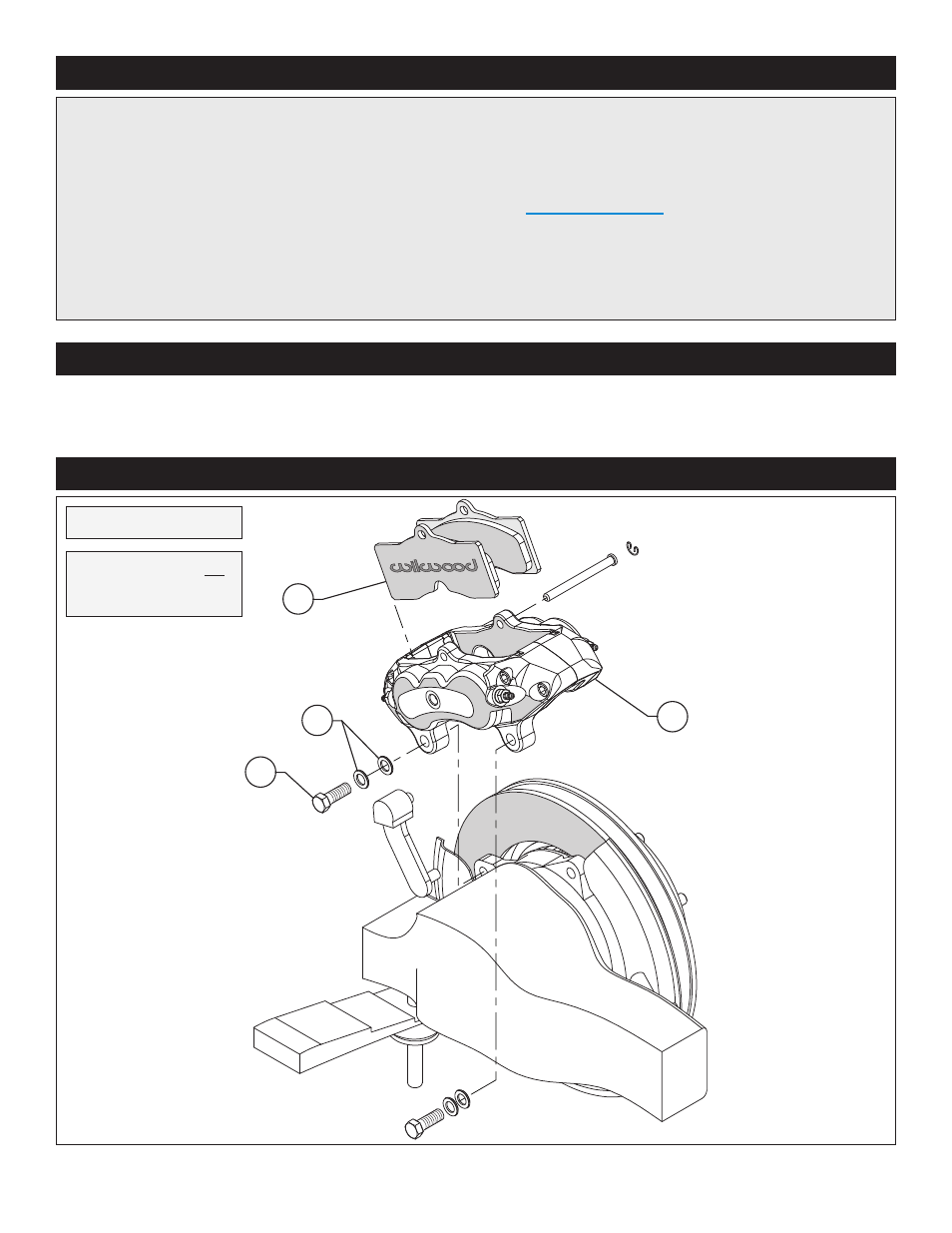 Exploded assembly diagram, Important notice - read this first, Photographic tip | Wilwood D8-4 Rear Replacement Caliper Kit User Manual | Page 2 / 6