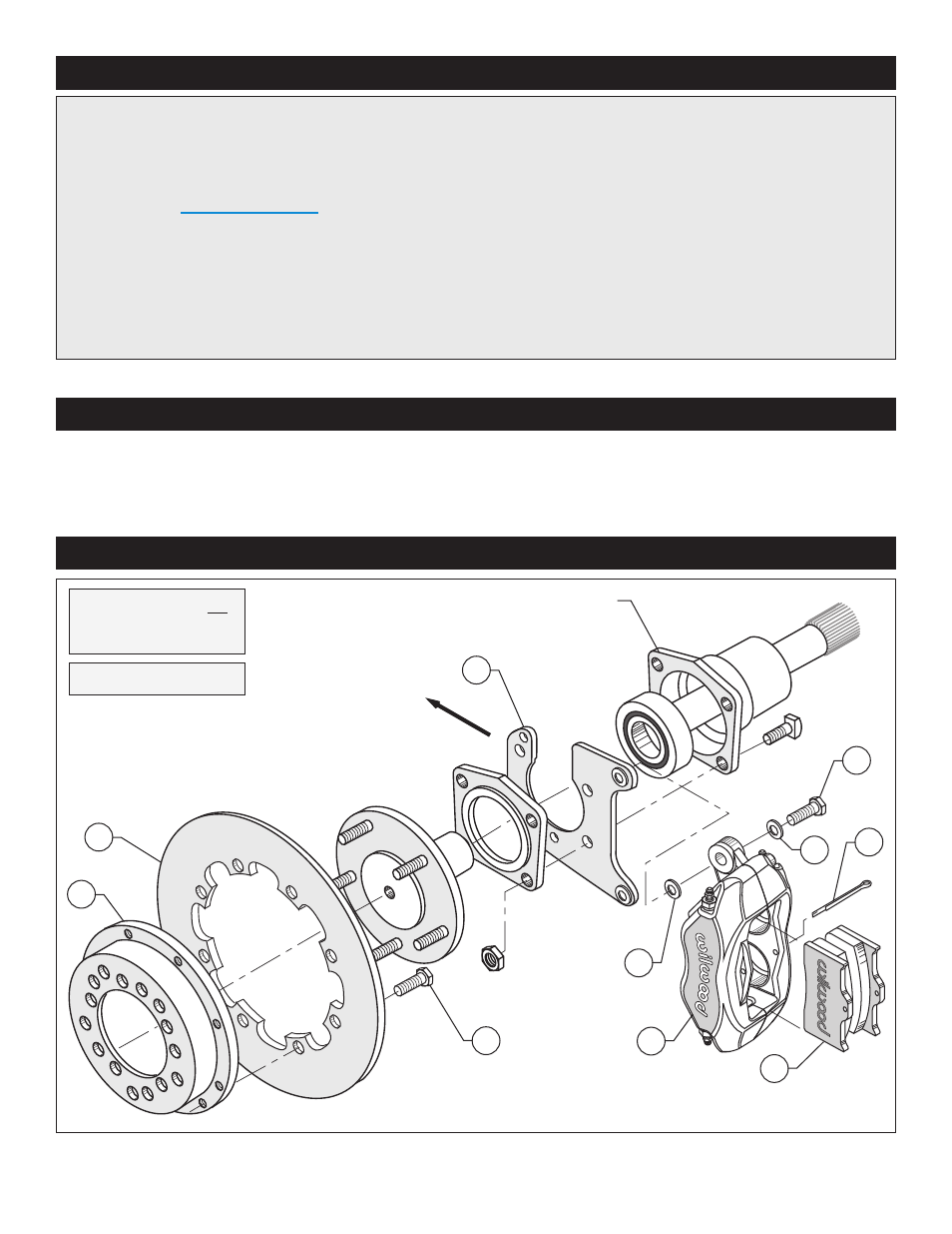 Exploded assembly diagram, Important notice - read this first, Photographic tip | Wilwood Forged Dynalite Rear Drag Brake Kit User Manual | Page 2 / 8
