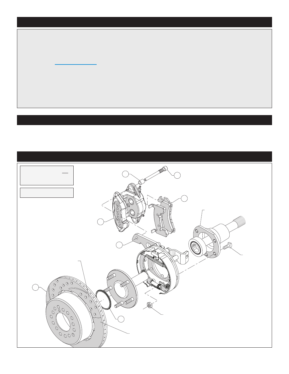 Exploded assembly diagram, Important notice - read this first, Photographic tip | Wilwood D154 Rear Parking Brake Kit User Manual | Page 2 / 9