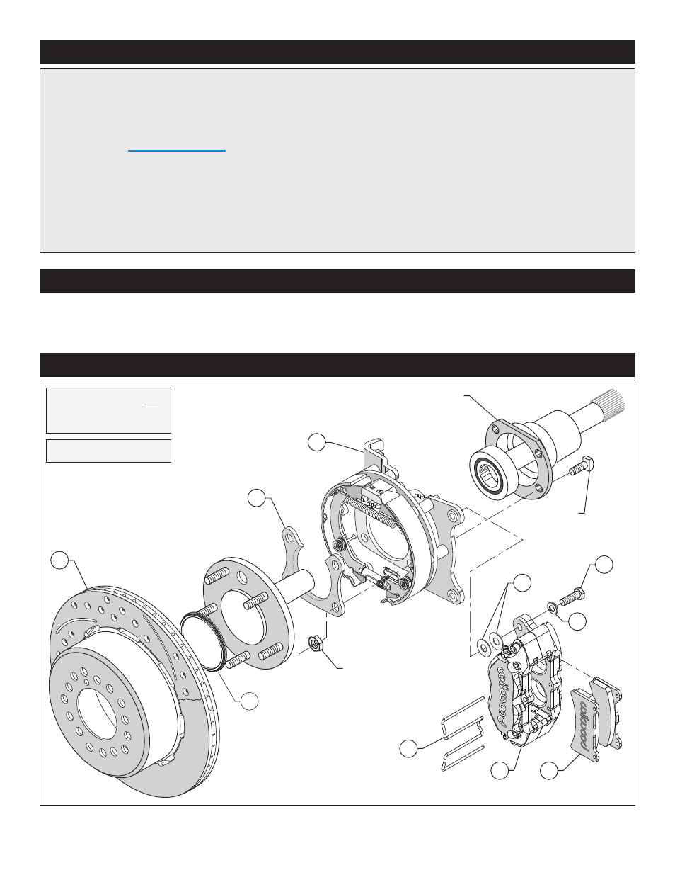 Exploded assembly diagram, Important notice - read this first, Photographic tip | Wilwood Dynapro Lug Mount Rear Parking Brake Kit User Manual | Page 2 / 10