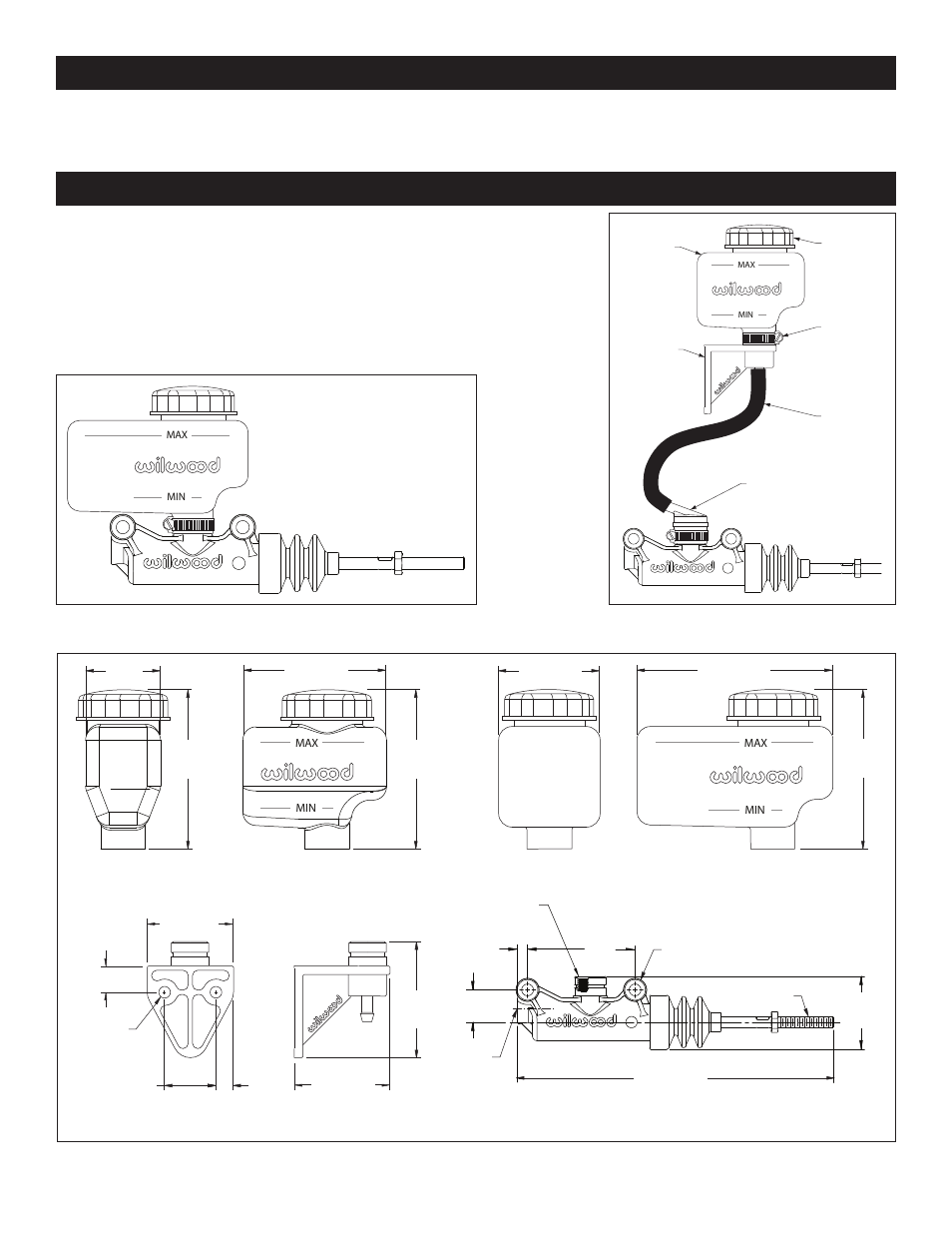 Minimum mounting requirements, variations, Photographic tip | Wilwood Compact Remote Side Mount Master Cylinder User Manual | Page 2 / 6