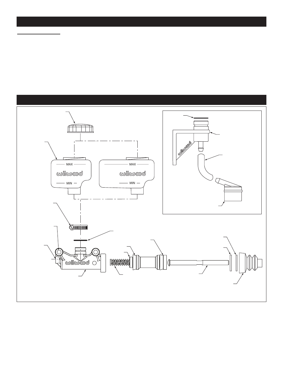 Exploded diagram | Wilwood Compact Remote Side Mount Master Cylinder User Manual | Page 4 / 6