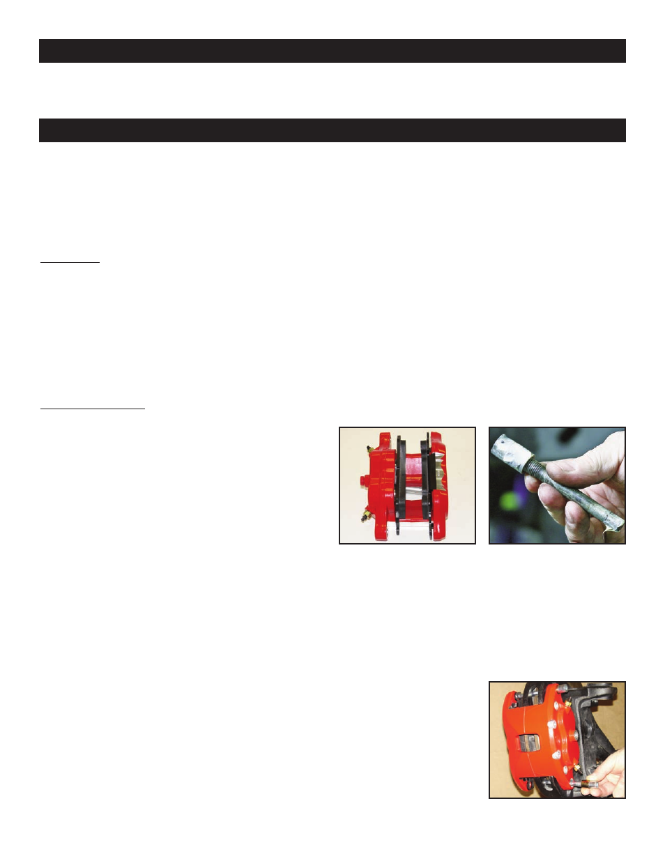 Photographic tip | Wilwood D52 Front Caliper Kits User Manual | Page 3 / 6