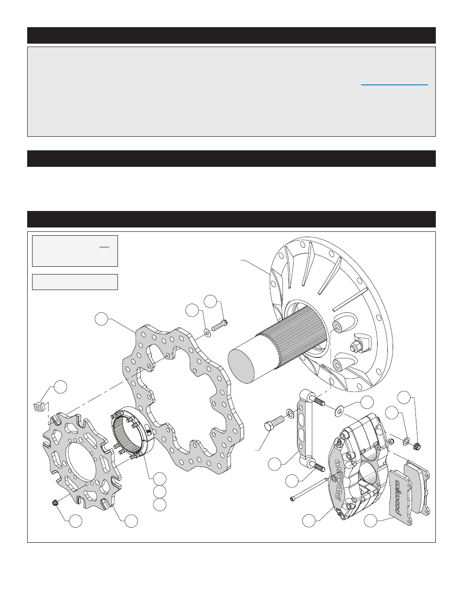 Exploded assembly diagram, Important notice - read this first, Photographic tip | Wilwood Dynapro Radial Sprint Inboard Brake Kit User Manual | Page 2 / 6