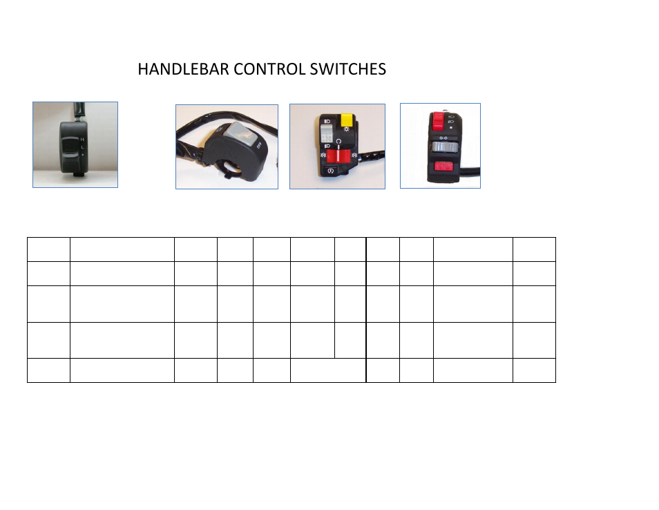 K&S Technologies HANDLEBAR CONTROL SWITCHES User Manual | 6 pages