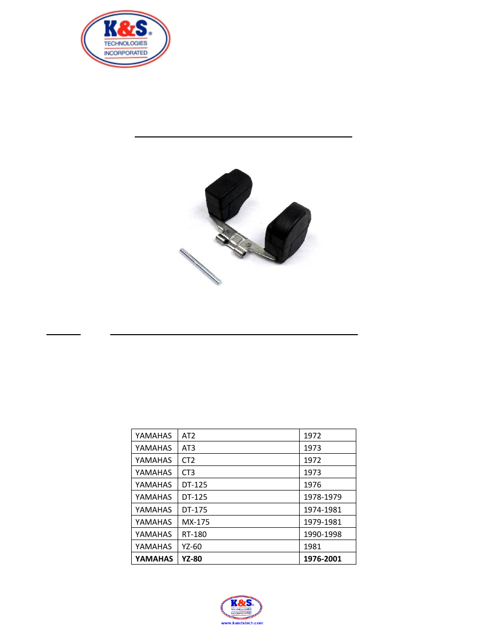 K&S Technologies 15-1604 User Manual | 1 page