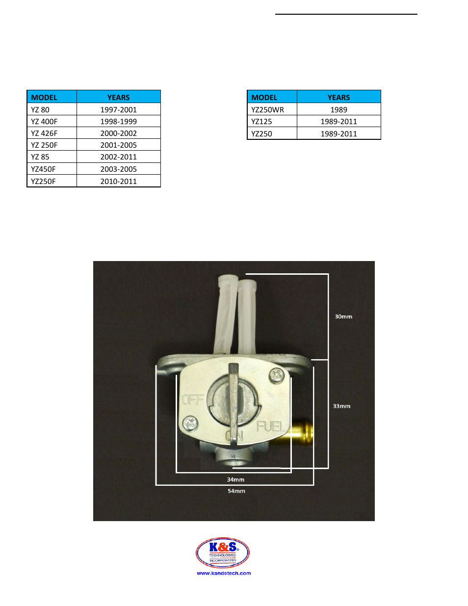 K&s technologies, inc | K&S Technologies 57-400X User Manual | Page 2 / 2