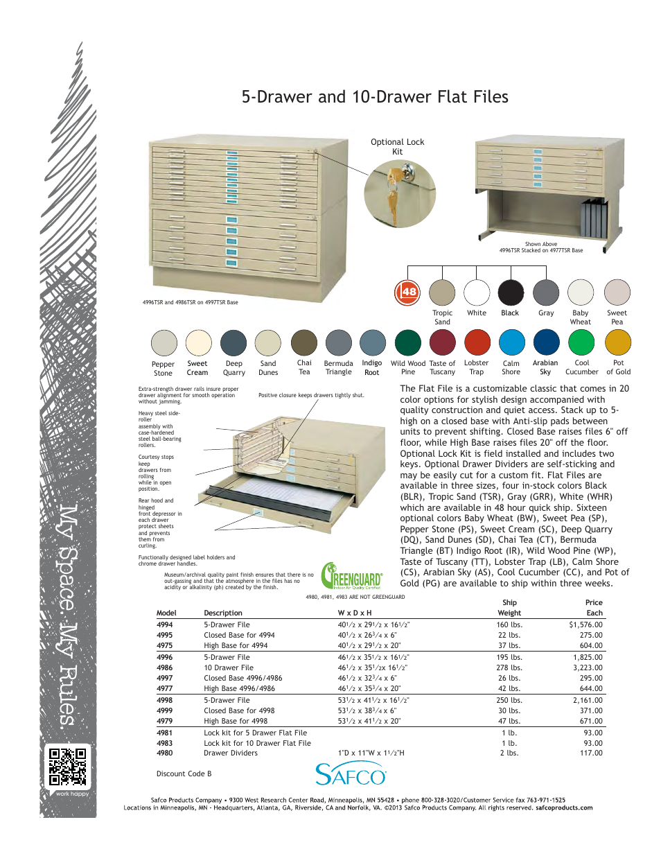 Safco 4999WHR User Manual | 1 page