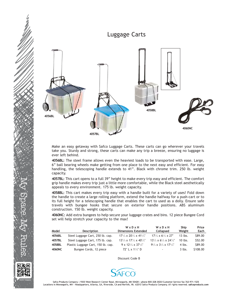 Safco 4060NC User Manual | 1 page