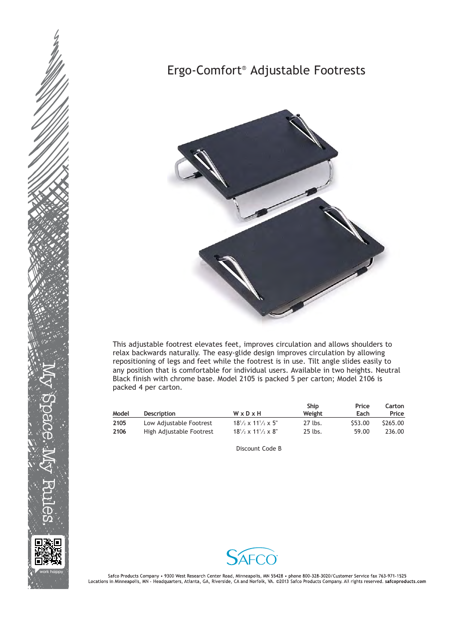 Safco 2106 User Manual | 1 page