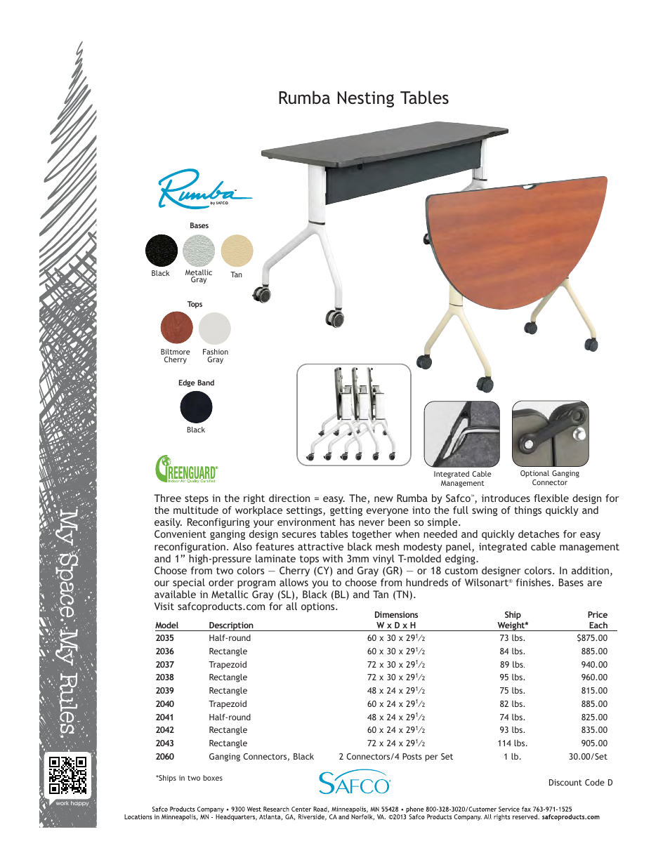 Safco 2042 User Manual | 1 page