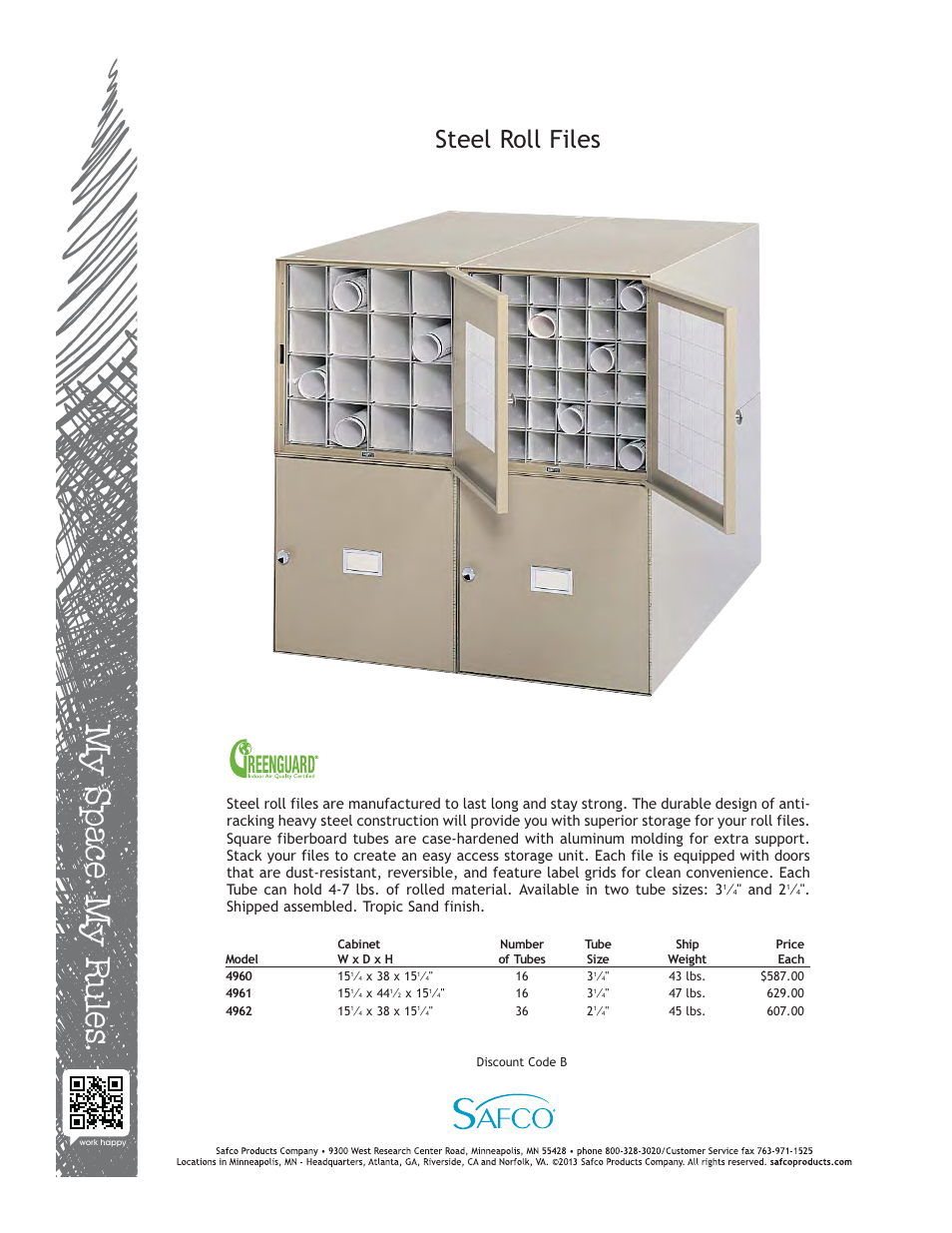 Safco 4962 User Manual | 1 page