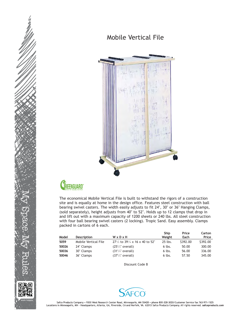 Safco 5059 User Manual | 1 page