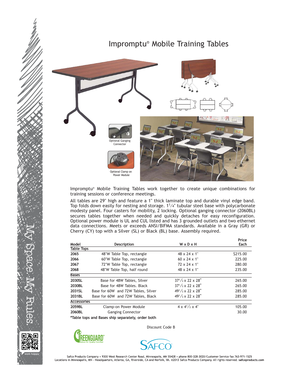 Safco 2068GR User Manual | 1 page