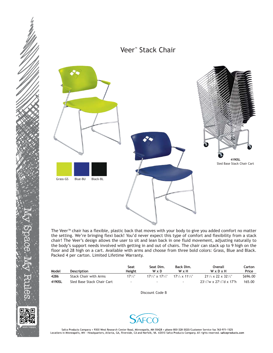 Safco 4286GS User Manual | 1 page