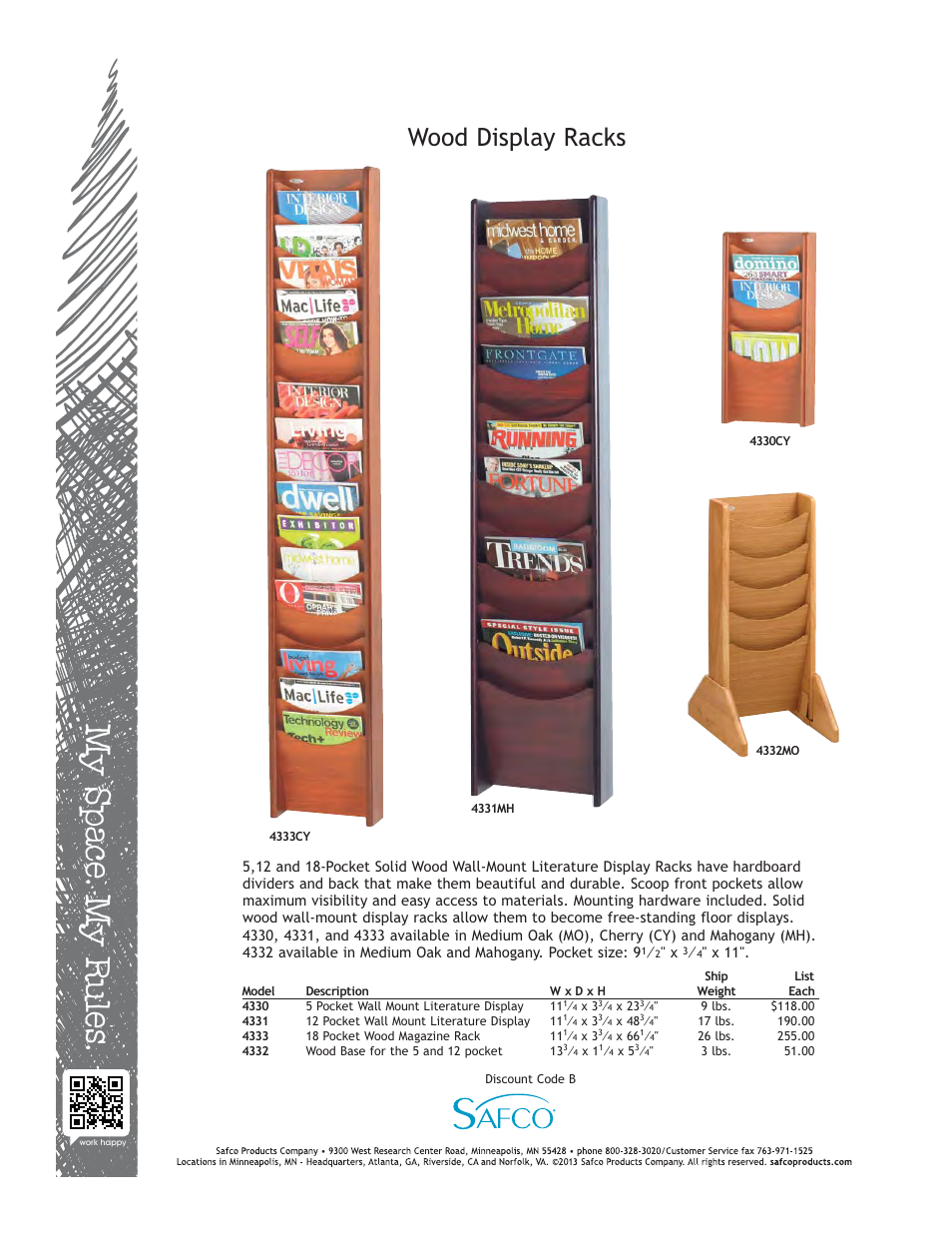 Safco 4332MO User Manual | 1 page