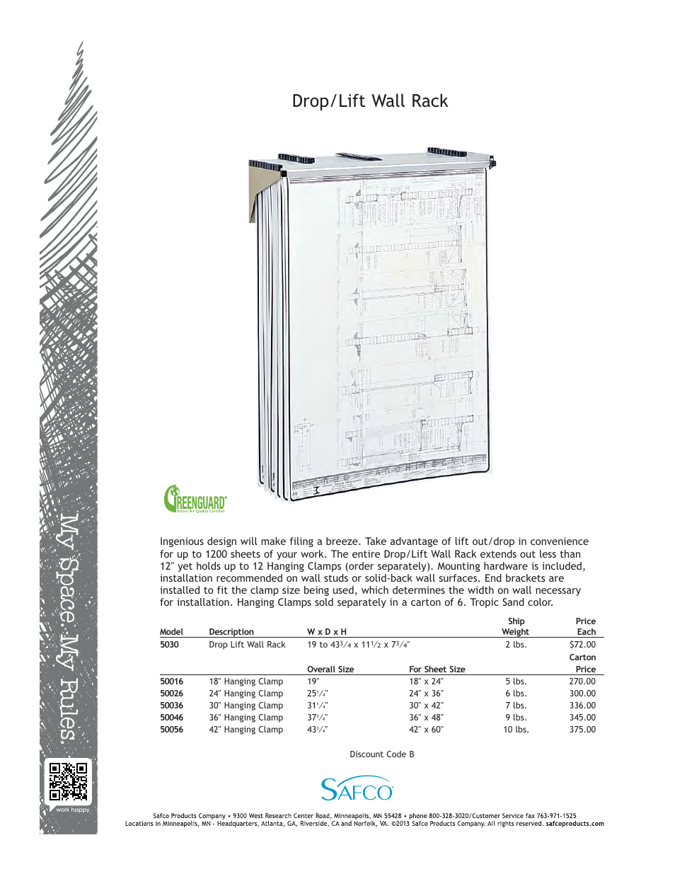 Safco 5030 User Manual | 1 page