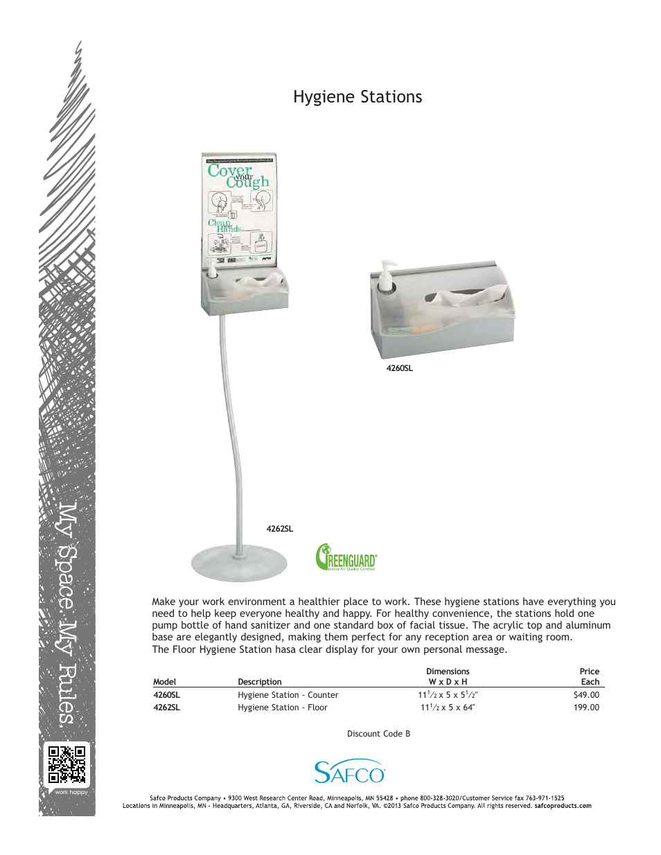 Safco 4260SL User Manual | 1 page