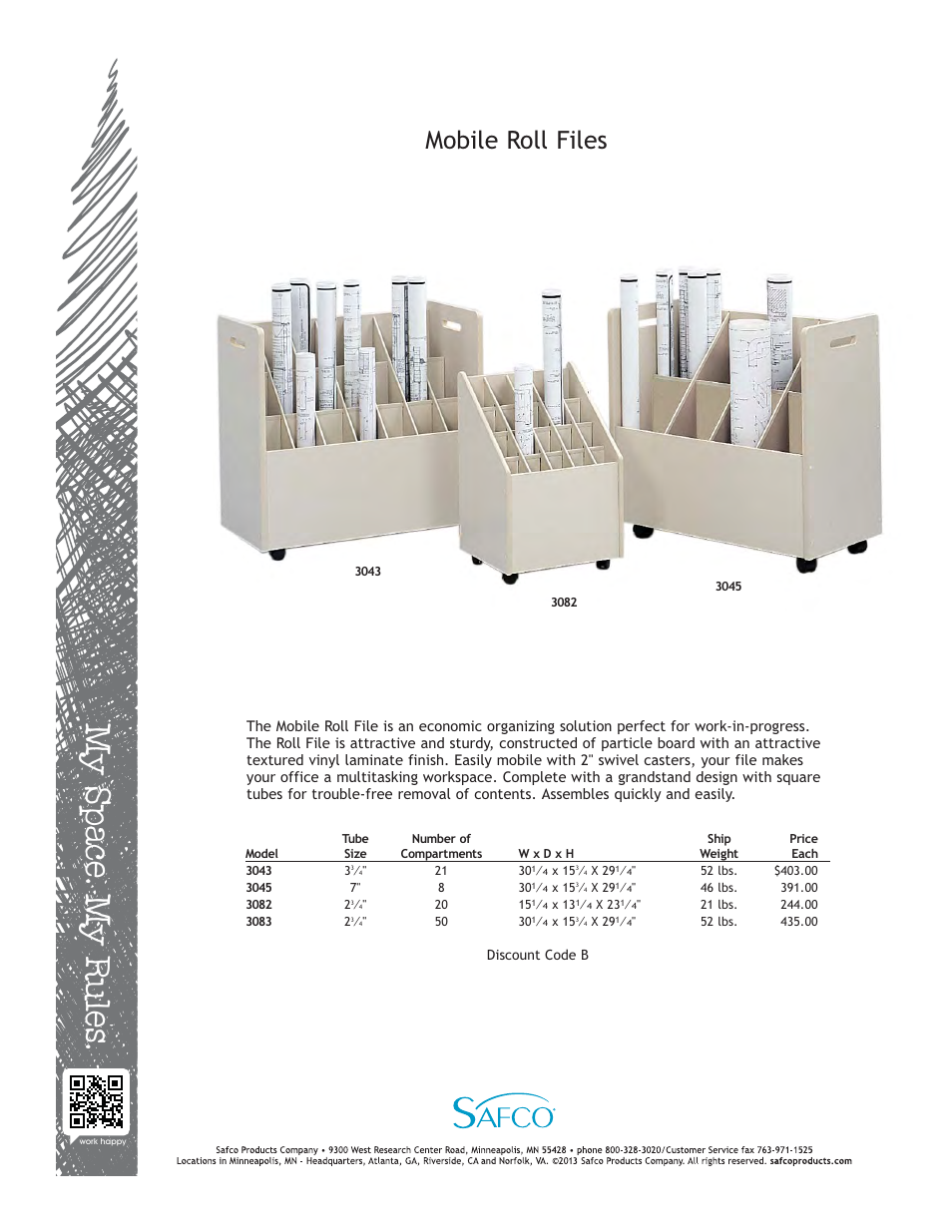 Safco 3083 User Manual | 1 page