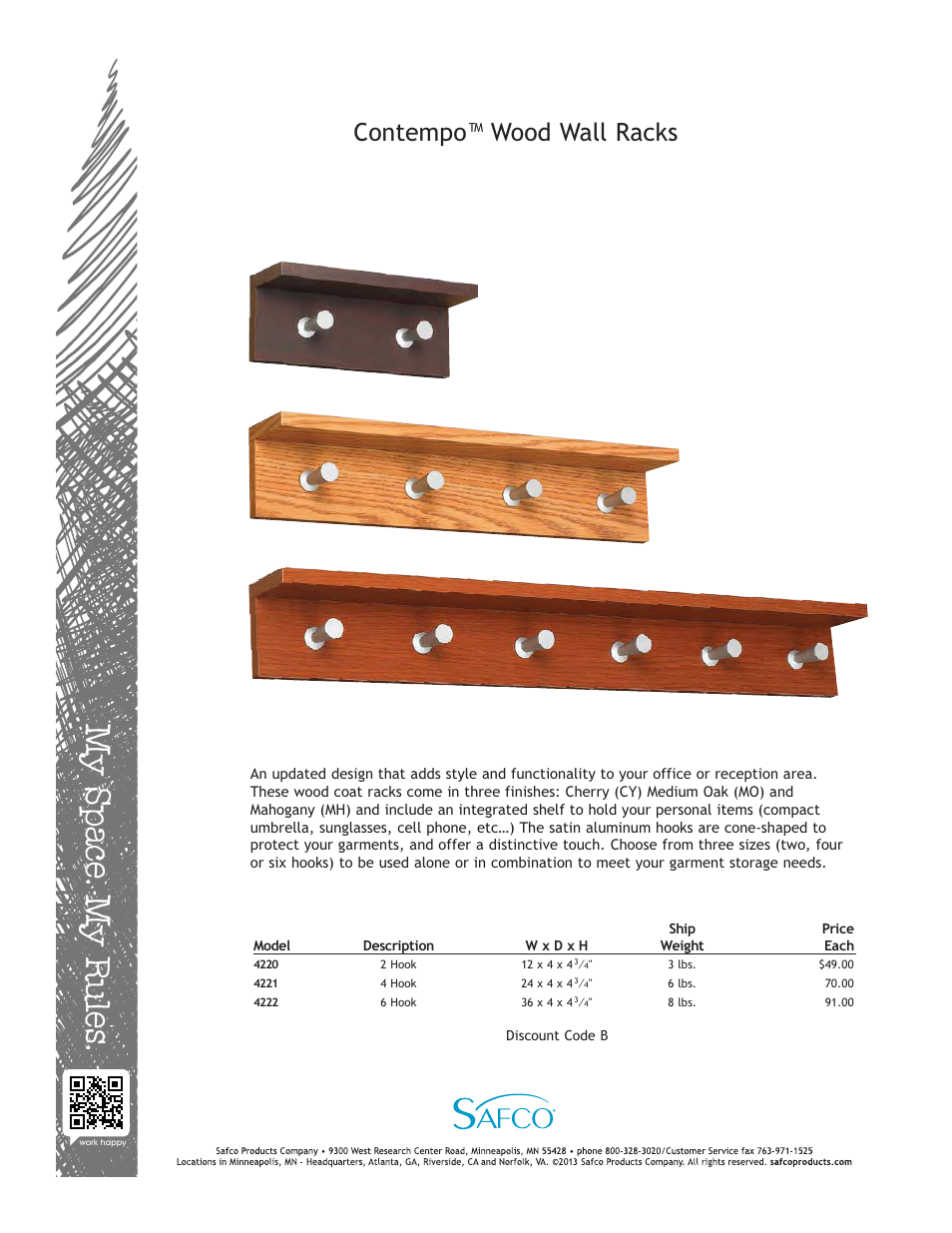 Safco 4221MH User Manual | 1 page