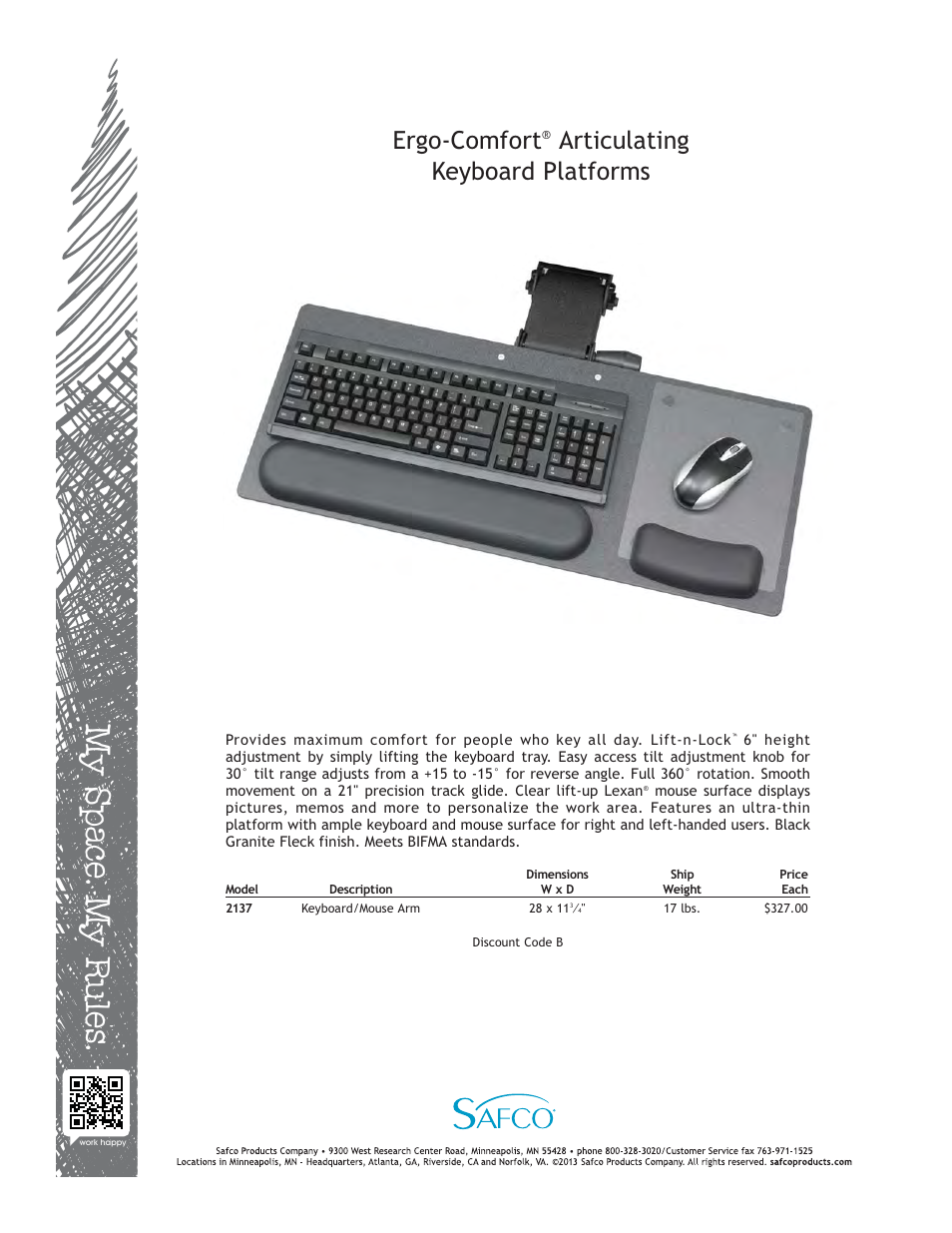 Safco 2137 User Manual | 1 page