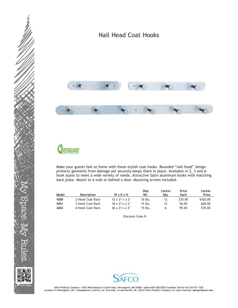 Safco 4202 User Manual | 1 page