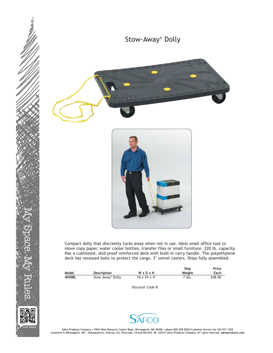 Safco 4045BL User Manual | 1 page