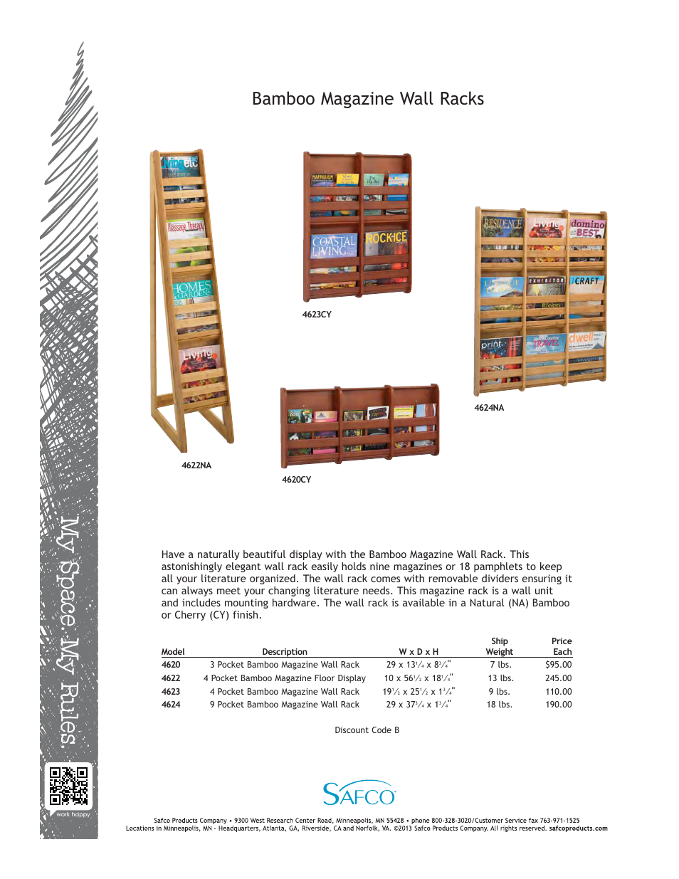 Safco 4622NA User Manual | 1 page