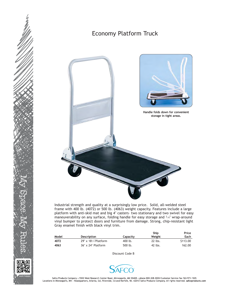 Safco 4072 User Manual | 1 page