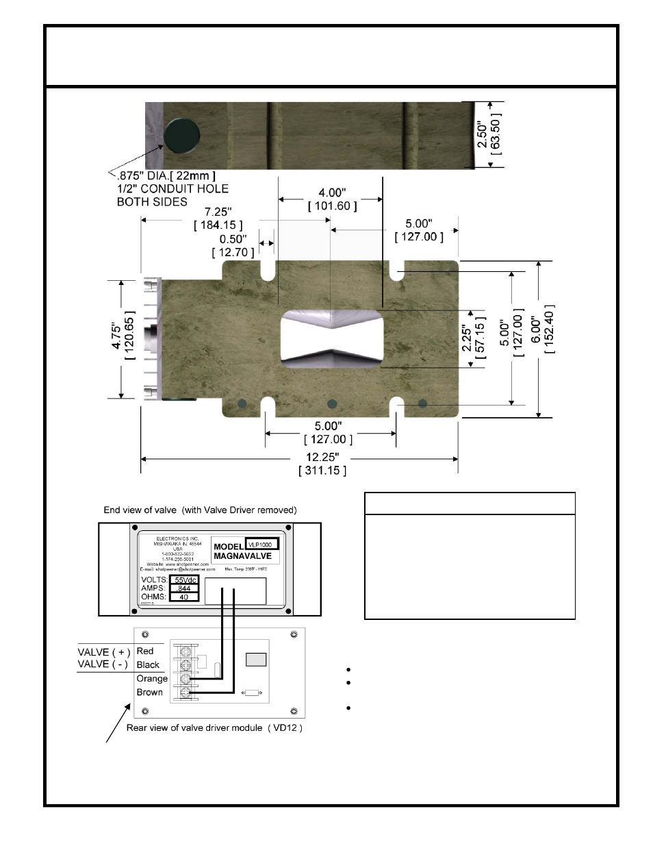 Model vlp1000 magnavalve | Electronics VLP1000VAR User Manual | Page 2 / 2