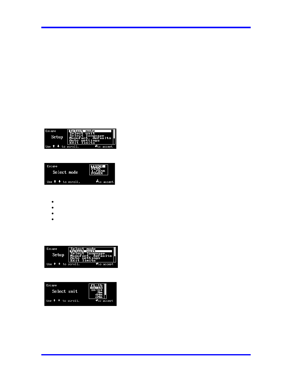 Setup mode | Snap-On 5000-3 User Manual | Page 13 / 68